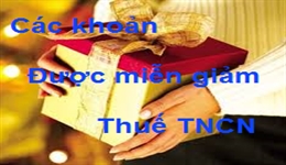 Các khoản thu nhập được miễn thuế thu nhập cá nhân